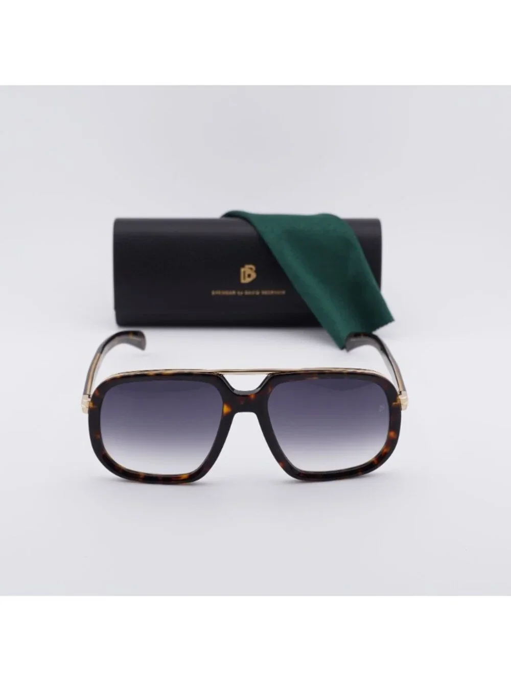 David Beckham DB 7101/S 02IK 9O Aviator Sunglasses - Havana / Grey